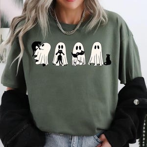 Ghost Cats Halloween Shirt,Cat Lovers Shirt,Halloween Cat Shirt,Spooky Season,Cat Lover Gift,Halloween Gift,Black Cat Shirt,Ghost Cat Shirt