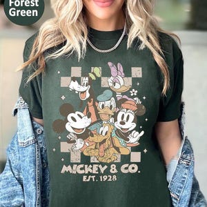 Mickey & Co 1928 Shirt,Retro Vintage Disney Shirt,Disneyland Shirt,Disneyworld Shirt,Disney Family Matching Shirt,Mickey and Friends Shirt