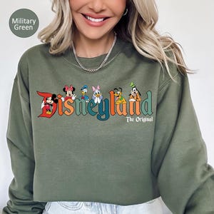 Retro Mickey And Friends Disneyland Est 1955 Sweatshirt,Vintage Disneyland Crewneck Sweatshirt,Disneyland Shirt,Family Vacation Sweatshirt