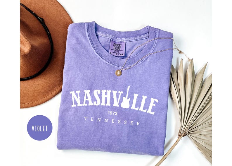 Comfort Colors Nashville Shirt,Tennessee Shirt,Music Shirt, Country Music Shirt,Nashville Gift,Girls Trip Group Shirt,Nashville Trip Shirt bild 9