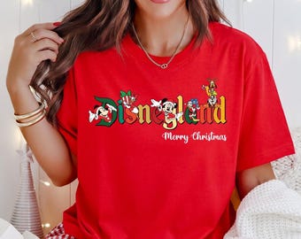 Mickey and Friends Christmas Shirt,Vintage Disneyland Christmas Shirt,Disneyland Shirt,Christmas Family Shirt,Christmas Gift,Mickey Shirt
