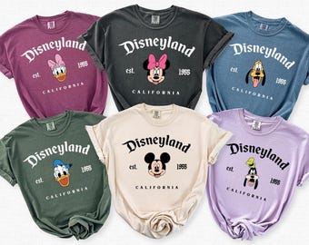 Comfort Colors Vintage Disneyland Shirt,Mickey and Friends Shirt,Disney Shirt,Disneyland Trip Shirt,Disney Family Matching Shirt,Mickey&Co