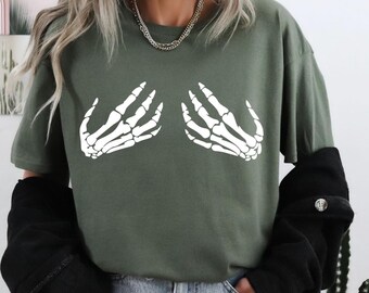 Skeleton Hand Shirt,Hand Bra Shirt,Skeleton Hand Bra Shirt,Funny Halloween Shirt,Halloween Party Shirt,Halloween Shirt,Funny Halloween Gift
