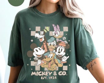 Comfort Colors Vintage Mickey & Co 1928 Shirt,Retro Vintage Disney Shirt,Disneyland Shirt,Disneyworld Shirt,Disney Family Matching Shirt