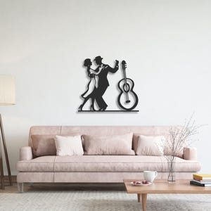 Dancing Metal Wall Art, Dance Metal Line Wall Arts, Unique Metal Line Art, Gift For Her, Housewarming Gift