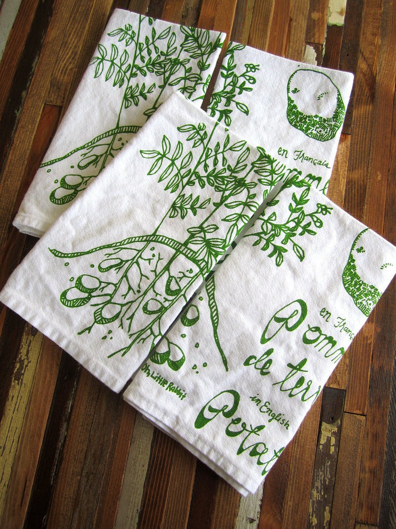 Cloth Napkins Eco Friendly Dinner Napkins Screen Printed Etsy