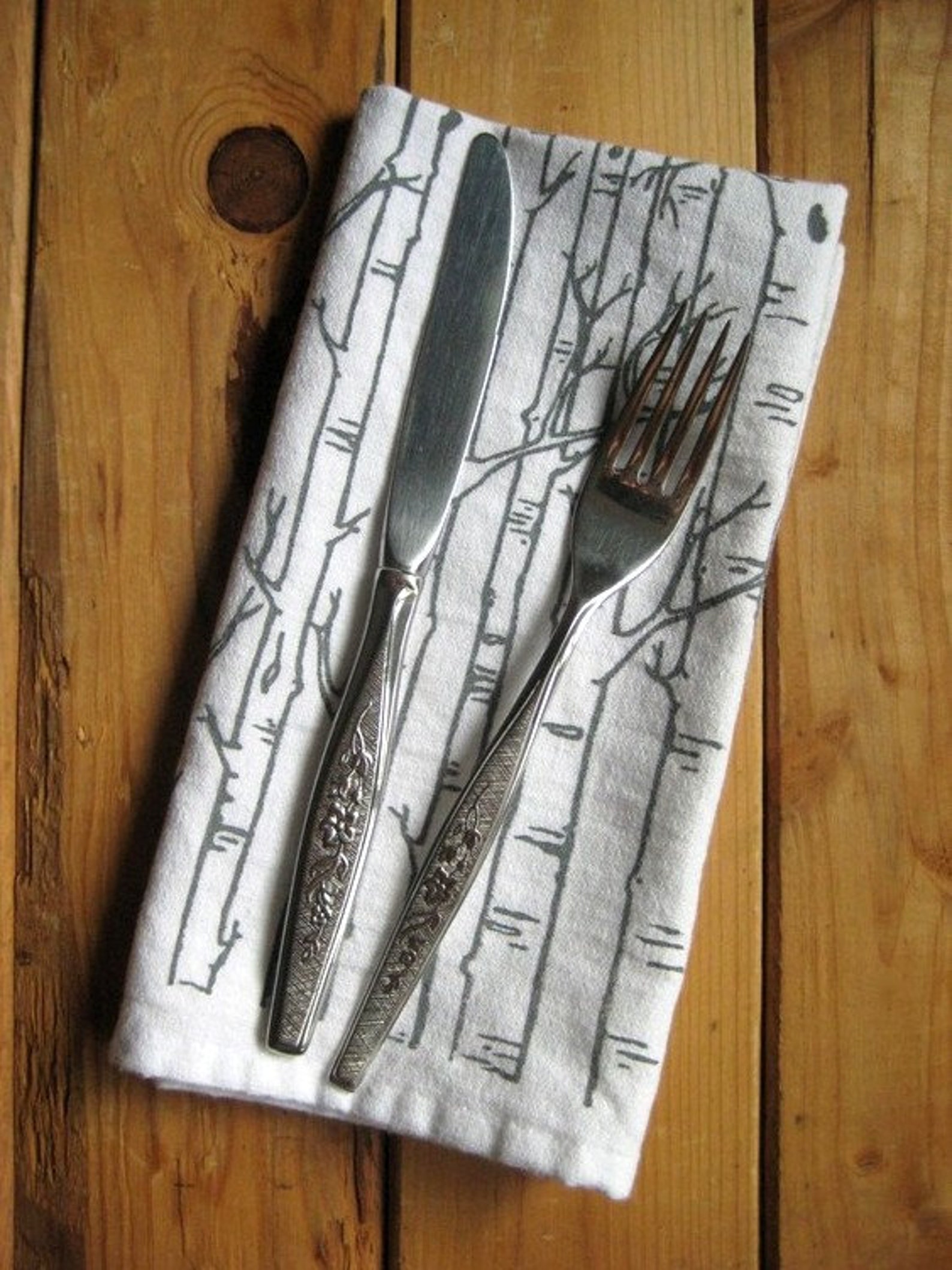 Cloth Napkins Screen Printed Cotton Cloth Napkins Eco Etsy