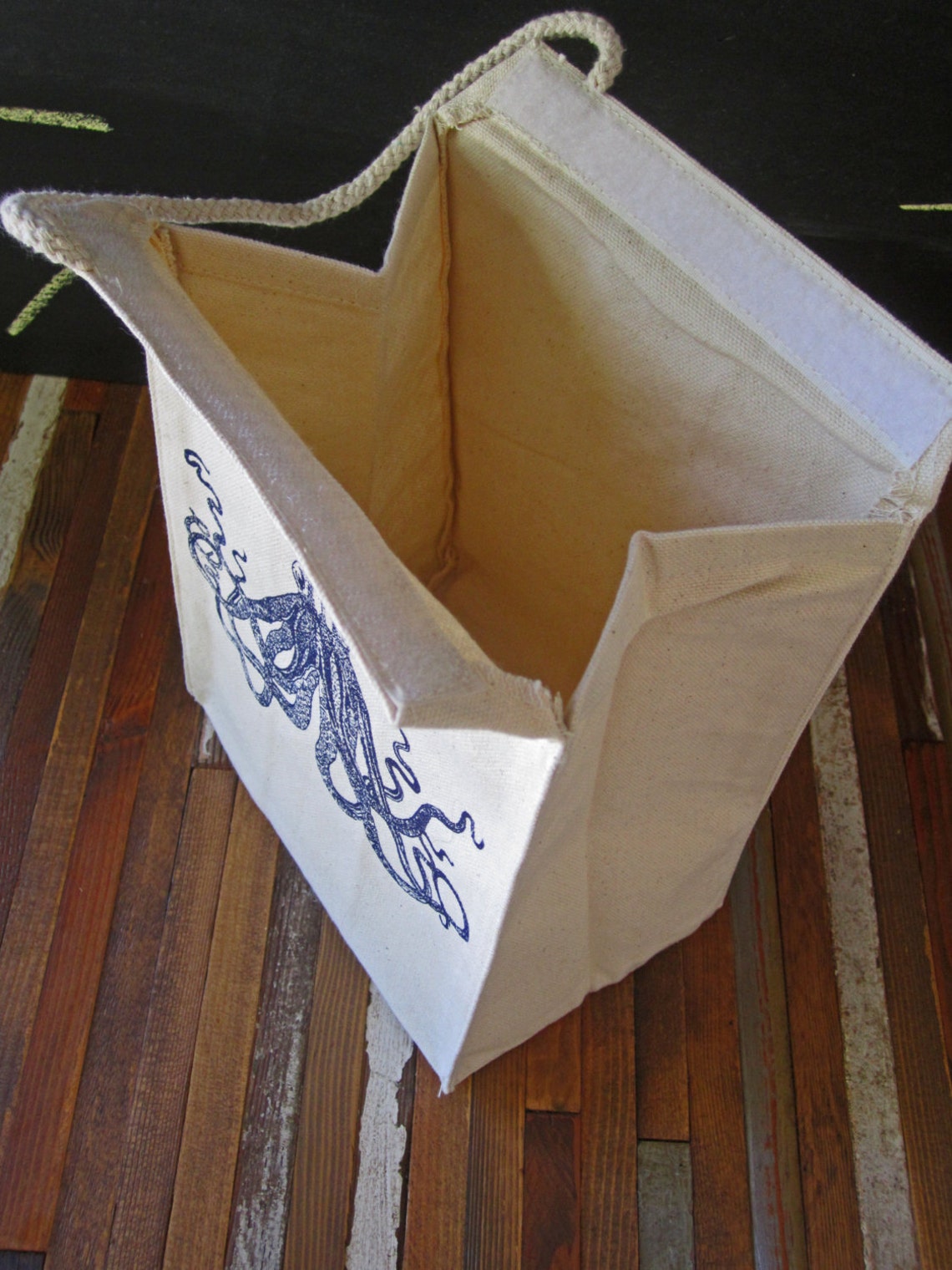 Lunch Bag Screen Printed Recycled Cotton Lunch Bag Etsy