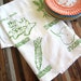 Screen Printed Organic Cotton Flour Sack Tea Towel - Edible Roots Illustration - Eco Friendly and Awesome Kitchen Towel - Soft and Absorbent