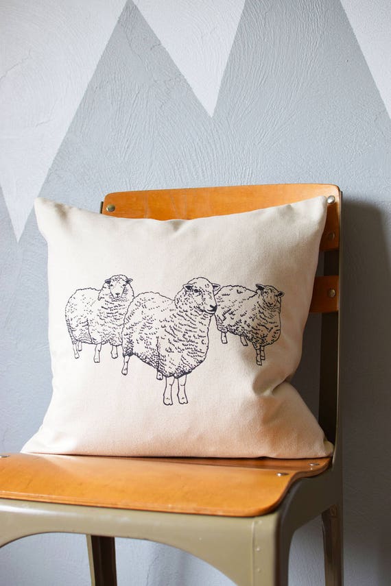 Throw Pillow Throw Pillow Covers Screen Printed Throw Etsy