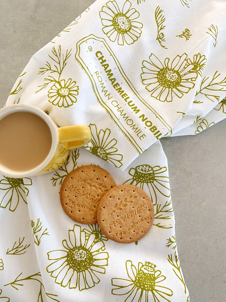 Tea Towel Screen Printed Flour Sack Towel Organic Cotton Etsy