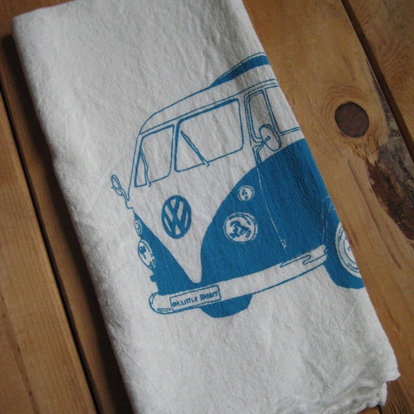 Screen Printed Organic Cotton VW Flour Sack Towel