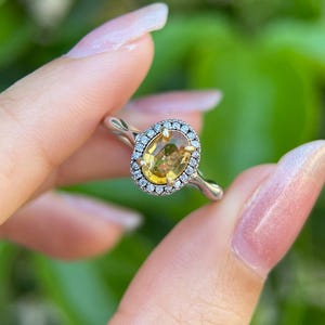 Citrine Ring in 925 Sterling Silver | November Birthstone Ring | Yellow Gemstone Ring | Gold Plated Gemstone Jewelry | Gift for Her