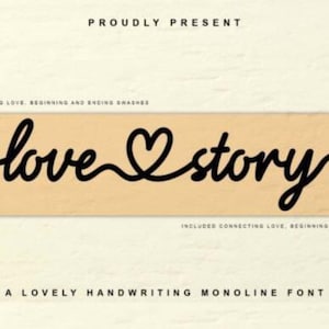 Love Ever Font - Script Font, Heart Swash Font, Wedding Fonts, Cricut Font, Font with Swashes, Logo Font, Modern Script Font, Cursive Font
