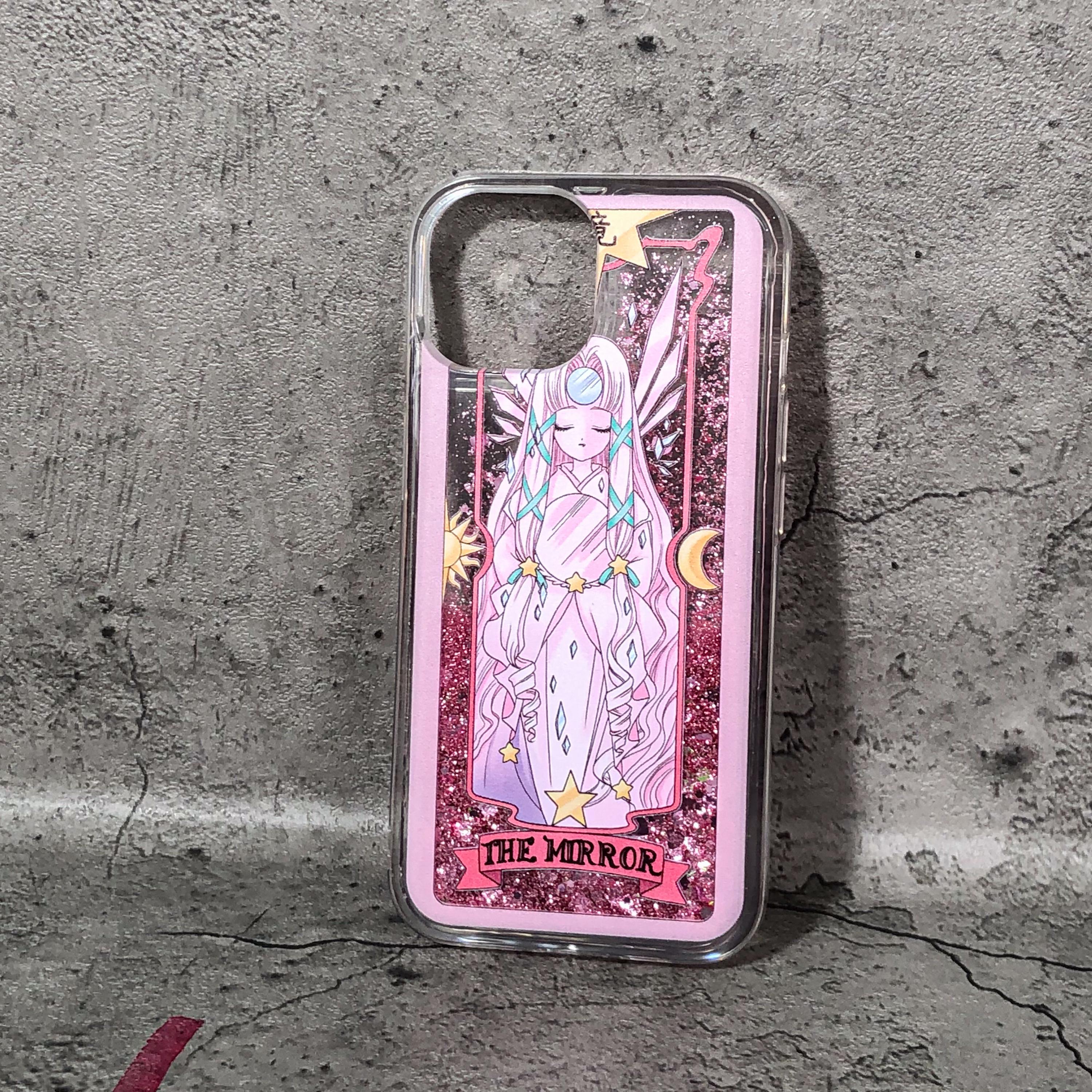 Cardcaptor Sakura Liquid Glitter Phone Case Mirror Card Soft PU