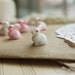 6pcs resin cute rabbits/2 colors to choose