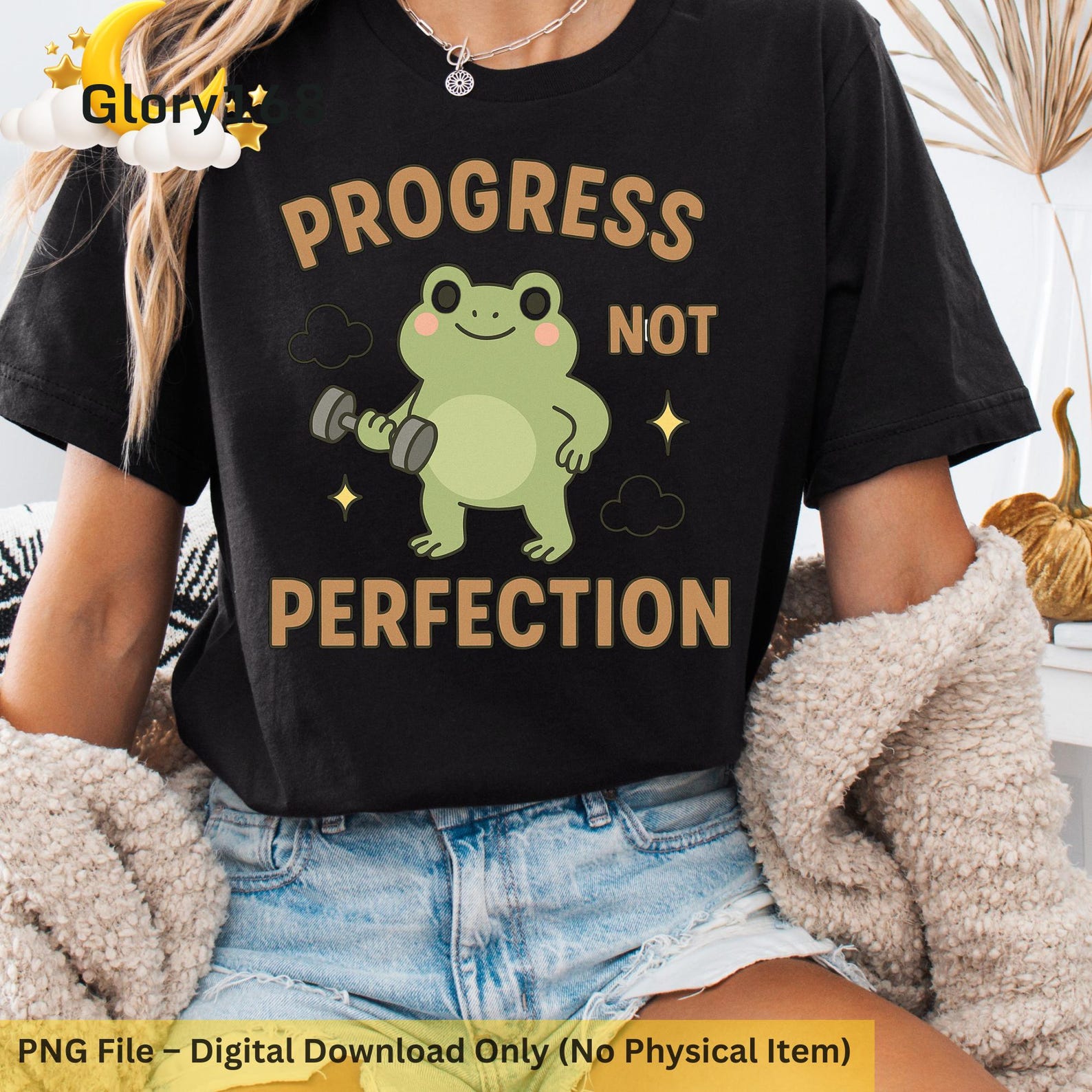 progress-not-perfection-frog-png-motivational-kawaii-gym-clipart