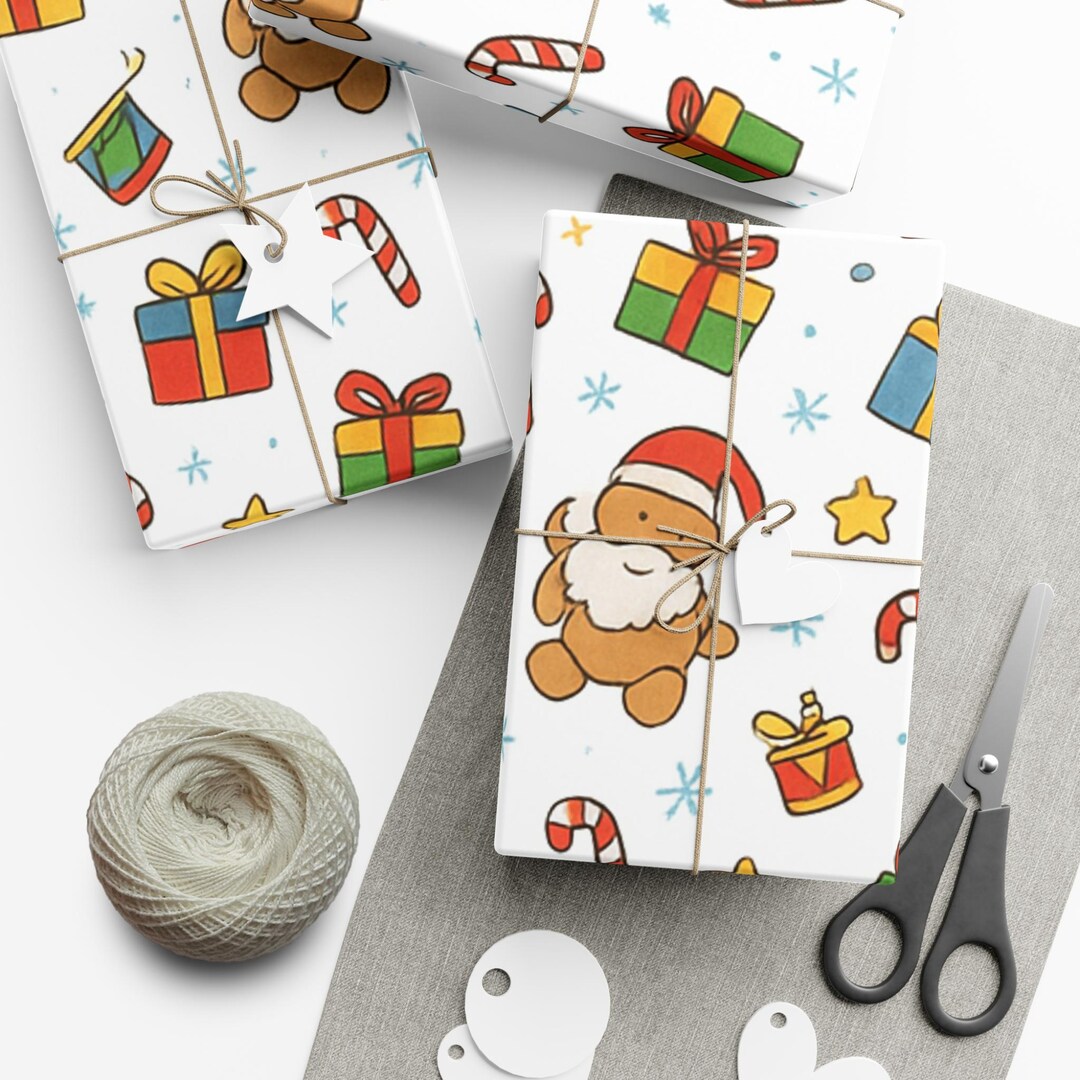 Festive Gift Wrap Papers for Holidays, Christmas Kids Wrapping Paper ...