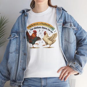 Humorous Chicken Dance T-Shirt: Fun Cotton Tee for Animal Lovers