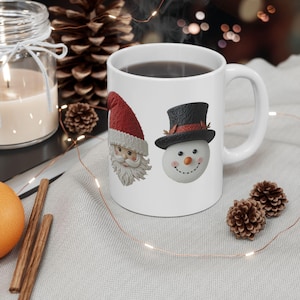 Festive Holiday Ceramic Mug:Christmas Decor, Hot Cocoa Cup