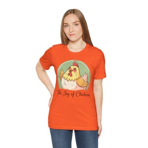 Joyous Chicken Graphic Tee: Unisex Farm Animal Shirt