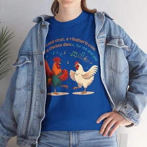 Chicken Dance Graphic Tee:Playful Animal Shirt, Fun Farm Design