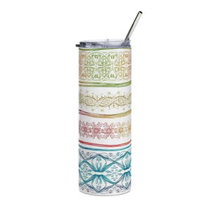 Colorful Patterned Stainless Steel Tumbler:20oz Travel Mug