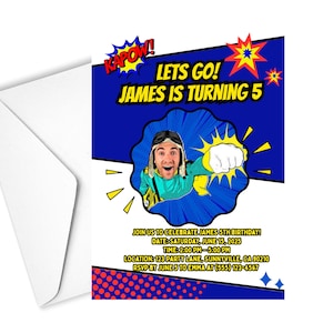 Danny Go inspired Birthday Party Invite Birthday Invitation Digital Invite Toddler Invitation Template
