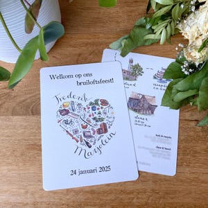 Diseño de tarjetas personalizadas, pintadas a mano (tarjeta de boda, tarjeta de nacimiento, save the date, etc.)