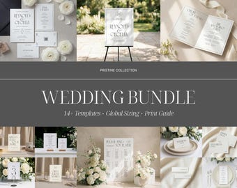 Altes Geld Hochzeit Briefpapier Vorlage Bundle, Willkommensschild und Sitzplan, Beschilderung für den Empfang und die Zeremonie, Luxuseinladung PSTN26