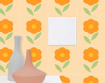 Lily Pop Fliesenaufkleber, Vinylaufkleber, selbstklebende Vinylfliese, Vinylfliese, 10 Stück