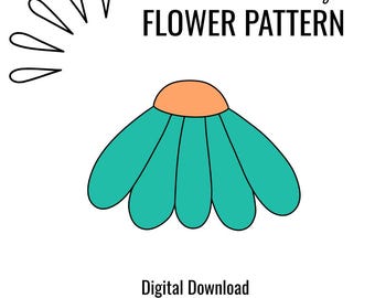 Stained Glass Eye Flower, Stained Glass Pattern, Digital Download, PDF, Digital Stained Glass Pattern Flower  Flowers