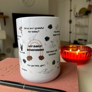 Mentale Gesundheit Becher: Tägliches Affirmationen Cup Geschenk Tech Girls 15oz Bild 6