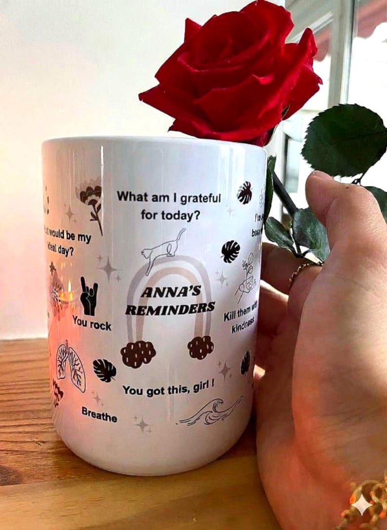 Mentale Gesundheit Becher: Tägliches Affirmationen Cup Geschenk Tech Girls 15oz Bild 19