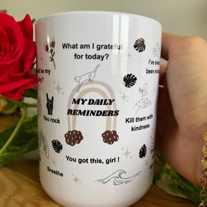 Mentale Gesundheit Becher: Tägliches Affirmationen Cup Geschenk Tech Girls 15oz Bild 14