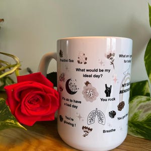 Mentale Gesundheit Becher: Tägliches Affirmationen Cup Geschenk Tech Girls 15oz Bild 15