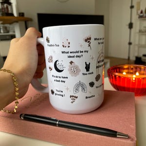 Mentale Gesundheit Becher: Tägliches Affirmationen Cup Geschenk Tech Girls 15oz Bild 8