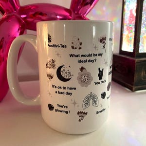 Mentale Gesundheit Becher: Tägliches Affirmationen Cup Geschenk Tech Girls 15oz Bild 18