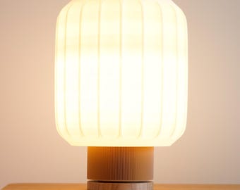 Mushroom Lamp: Wooden Base, Ambient Lighting