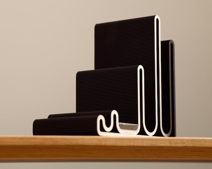 Desk Organizer Vertical Tray & Folder Holder with Phone Stand
