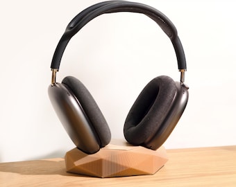 Hoofdtelefoonhouder met draadloze oplader: gepersonaliseerd bureauaccessoire voor AirPods Max