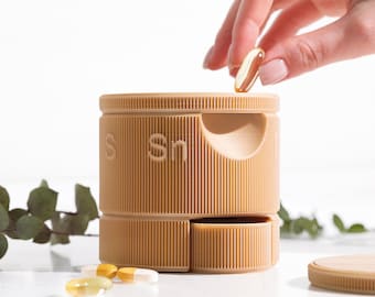 Weekly Pill Dispenser 7 Day Pill Organizer Personalized Gift for Dad