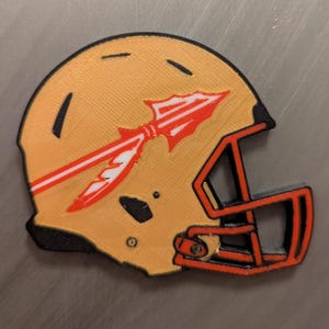 3D Printed 2.8&quot;x 2.8&quot; Florida State Helmet Logo Magnet