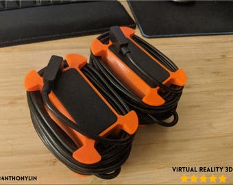 Valve Index Basestation Power Cord Wrap, Cable Organizer for SteamVR 2.0 Base Stations, Wall Mount Cord Management Clip, Valve Index Setup