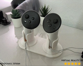 Soporte para controlador Meta Quest 3, organizador de escritorio para configuración de VR, soportes para controladores Oculus, ideal para usuarios de VR con teclado y mouse.