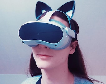 Orejas de gato para auriculares Pico 4, accesorio de realidad virtual, orejas de cosplay de realidad virtual con clip, mod personalizado para Pico 4, complemento decorativo para auriculares, estilo Pico Cat