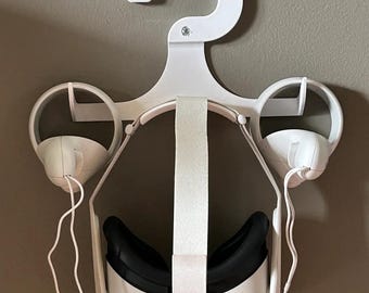 Soporte de pared para Oculus Quest VR y controladores: accesorios Oculus seguros y compactos para juegos en casa.