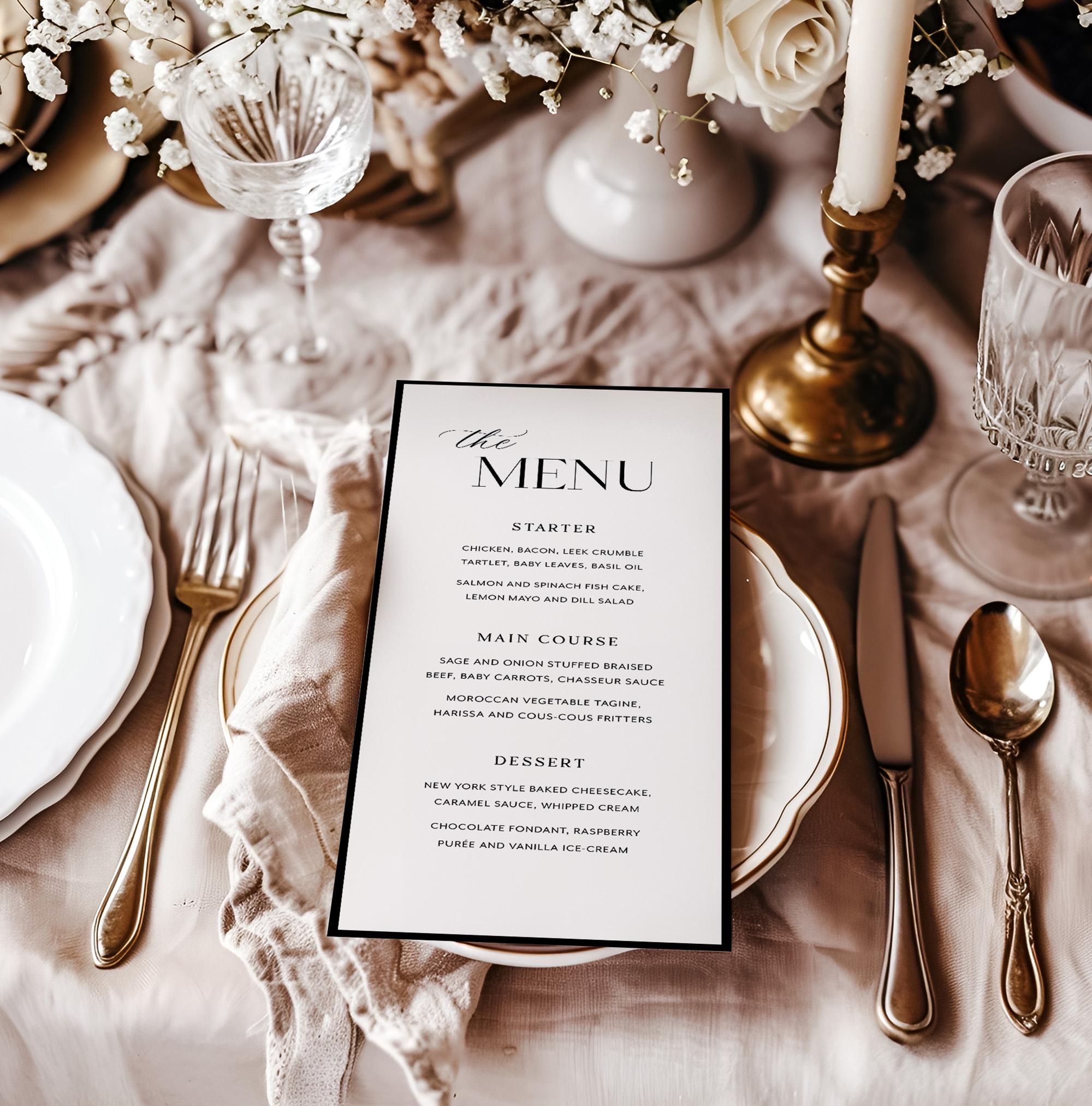 Image 5 for Rehearsal Dinner Menu Template
