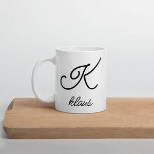 Taza personalizada con letra, nombre, mensaje. Idea de regalo única para cumpleaños, aniversario, para él o ella, familiares y amigos.