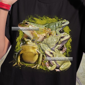 Frog Friends Vintage 90s Shirt, Retro Graphic Tee, Unisex Tee, Nature Lover Shirt, Animal Gift, Cute Frog , Heavy Cotton T-Shirt